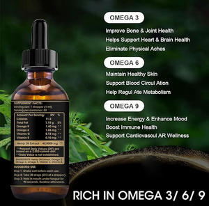 Aceite Esencial de Extracto de Cáñamo Crudo Herbal para el Cuidado de la Piel, Aceite de Cáñamo Natural Premium de 1500 mg, Espectro Completo Silvestre - Product Image 2