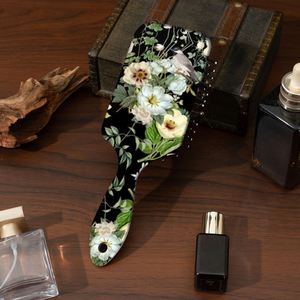 Peine de cojín de aire antiestático portátil, peine de masaje de estilo bohemio de girasol, bolsa de aire cuadrada ecológica, peine para el pelo para niños y niñas - Product Image 4