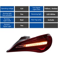 Luz Trasera Duradera con Carcasa de ABS Resistente a los Rayos UV para Mercedes Benz CLA W117 C117 2014-2019, Plug and Play, Acabado Cromado, Lente Roja