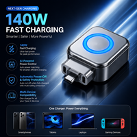 Adaptador de Carga Inteligente con Monitoreo en Tiempo Real y Desconexión Física Automática, Cargador Rápido USB C de 140W para Teléfono, Laptop y Tablet