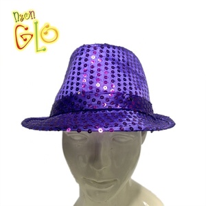 <span class=keywords><strong>Sombrero</strong></span> Fedora con Lentejuelas LED al por Mayor, Luces Intermitentes Coloridas para Graduación, Día <span class=keywords><strong>de</strong></span> San Valentín, Año Nuevo, Fiestas <span class=keywords><strong>de</strong></span> Acción <span class=keywords><strong>de</strong></span> Gracias - Product Image 3