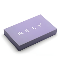 Boîte cadeau en carton rigide violet écologique et recyclable, emballage personnalisé, boîte pliante magnétique, boîte de rangement cosmétique