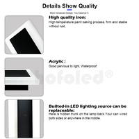 Appliques murales longues LED noires à gradation Triac, éclairage extérieur linéaire, applique murale extérieure, éclairage de maison étanche IP65, lampes murales intérieures