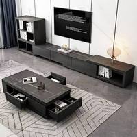 Meuble TV et table basse en pierre de haute qualité, design moderne et durable, dernier cri, pour salon et chambre.