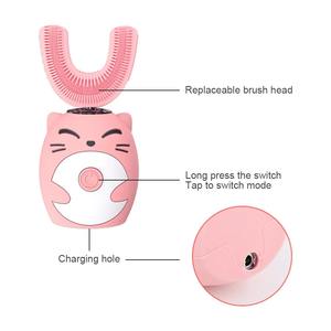 U şekli diş fırçası çocuk otomatik elektrikli diş fırçası çocuk 360 derece U şekli çocuklar <span class=keywords><strong>Mini</strong></span> elektrikli diş fırçası 2-7 yaşında - Product Image 2