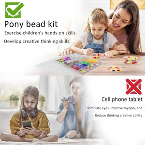 Kit de bijoux DIY en perles d'argile miniatures transfrontalières avec perles alphabet et visage souriant pour la fabrication de colliers et bracelets (7-12 ans) - Product Image 4