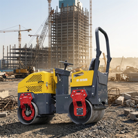 Compacteur routier diesel HIGHTOP 1,5 tonne certifié CE avec moteur à couple élevé pour béton et asphalte