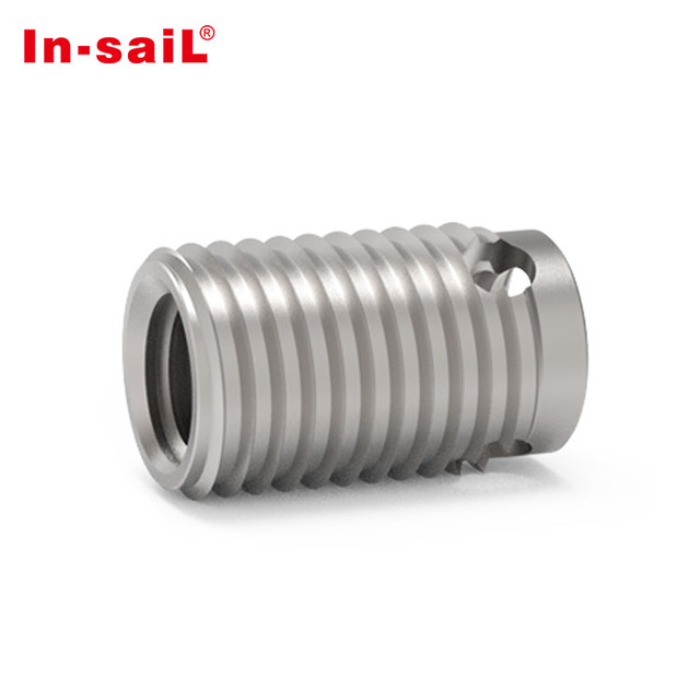 Self Tapping Thread Insert With Cutting Bores M3 M4 M5 M6 M8 4-40 6-32 8-32 10-24 1/16-18 3/8-24