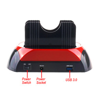 Meilleure vente Station d'accueil pour disque dur USB 3.0 ALL in 1 HDD Docking 2.5 "3.5" Double SATA Hard Disk Head Base to Sata Dual Disk Multifunctional Base