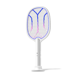 Raquette électrique anti-moustiques rechargeable pour trois personnes, lumière LED, 2 en 1, pour usage domestique - Product Image 5
