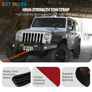 20,000 LBS Recovery Tow Strap 3 Inchx 30Ft High-Strength Polyester Tow Rope with Sleeves for Heavy Trucks Trailers Off-Road Use - Product Image 4