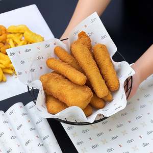 กระดาษห่ออาหารแบบกำหนดเองสำหรับร้านเบเกอรี่ ไก่ทอด กระดาษคราฟท์ พิมพ์โลโก้ เคลือบกันน้ำมัน พิมพ์สกรีน สำหรับอาหาร แบบส่วนตัว - Product Image 4