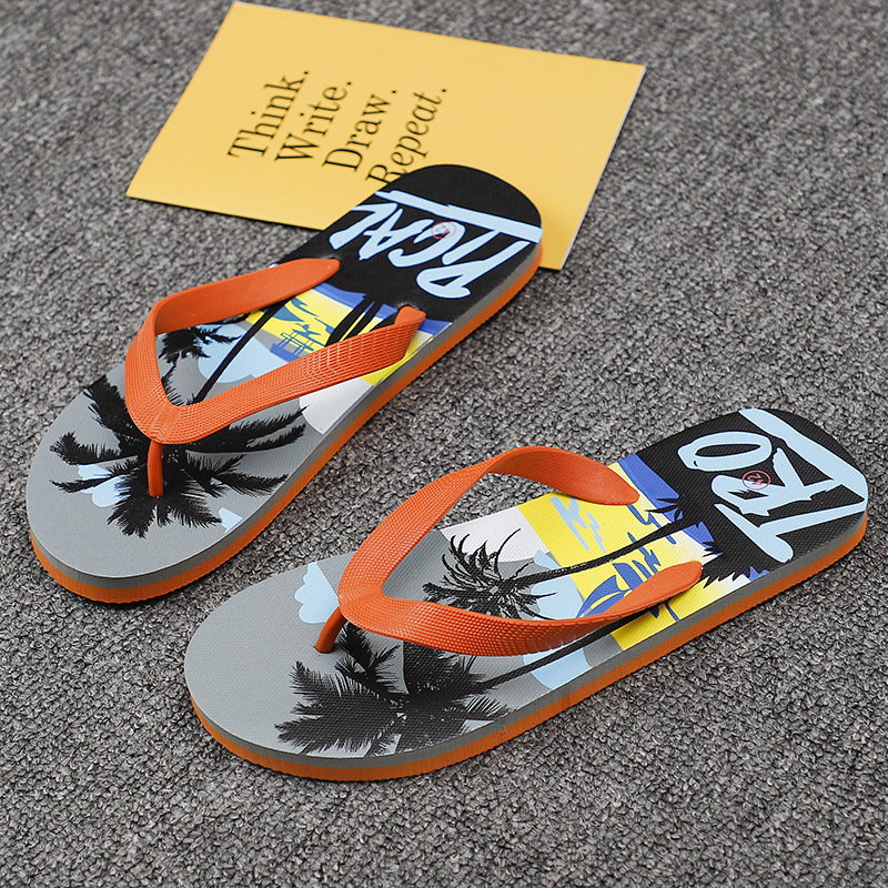 Customized Logo Flip Flops Slipper For Men PVC PE Beach Flipflops Slippers
