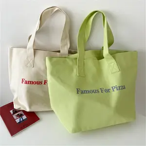 ECO Friendly Custom logo recyclable Tote bag mini handbag gifted Canvas mini 100% organic cotton Bag durable shopping bags