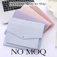 Hongbo penjualan terbaik 9-warna riak Epi Kulit Dompet kantor Folder dokumen dengan gelang untuk IPad/Notepad/Tablet Cover & Case