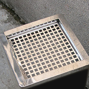 حاوية نفايات من الصين، سلة مهملات من الفولاذ المقاوم للصدأ للفنادق والردهات، مع منفضة سجائر - Product Image 2