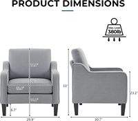 Canapé de chaise de loisirs de style moderne médiéval chaise de loisirs en bois cadre en bois massif salon fauteuil à coussin doux