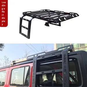 Barres de toit universelles en alliage d'aluminium pour Wrangler BJ40 & Everest avec plateforme et panier de toit - Product Image 2