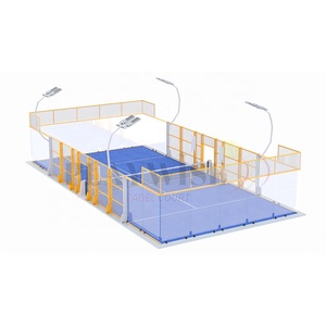 Campo deportivo al por mayor pista <span class=keywords><strong>de</strong></span> pádel individual pista <span class=keywords><strong>de</strong></span> pádel interior pista <span class=keywords><strong>de</strong></span> pádel panorámica completa - Product Image 1