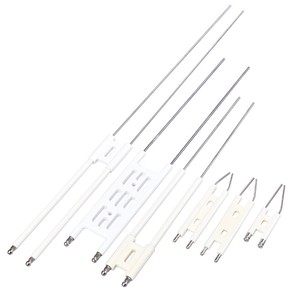 Compatible avec les équipements énergétiques ou industriels Électrode d'allumage 95% alumine double pôle à trois trous de taille personnalisée pour brûleur - Product Image 1