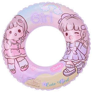 Flotador Inflable para Niña con Diseño de Dibujos Animados, Redondo, para Uso en Piscina - Product Image 5