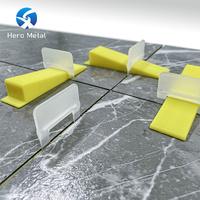 Système de nivellement de carreaux en céramique jaune moderne, très demandé, avec cales en plastique de taille personnalisée, entretoises de pose durables, étanches et faciles à utiliser