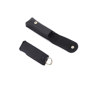 Llavero de Cuero Negro de Lujo, Llavero Funcional 3 en 1 Artificial con Mini Bolsillos de Cuero para Llaves de Auto, Unisex - Product Image 4