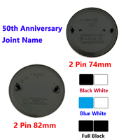 Emblemas Delanteros y Traseros Negros de 74 mm y 82 mm, Insignia de Capó con Logotipo del 50 Aniversario para BMW E46 E39 E90 E60 X1 X2 X3 X5 X6 X7