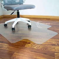 Échantillon gratuit, tapis de sol de bureau en PVC, tapis de chaise de bureau pour sols durs