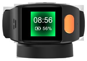 Rappel d'appel <span class=keywords><strong>Site</strong></span> de travail Travailleur isolé GPS Dispositif portable Détection de chute Moniteur de fréquence cardiaque Montre intelligente pour adultes solitaires - Product Image 2