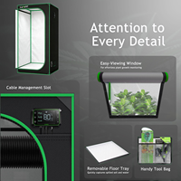Kit complet de culture en intérieur, lampe de culture LED, ventilateur, filtre à charbon, système hydroponique pour la culture de plantes en intérieur