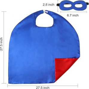 Gran oferta Rosa doble capa Velcro juego de rol niños adultos superhéroe capa festiva fantasía disfraz superhéroe conjunto - Product Image 3