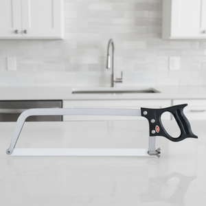 Sierra de carnicero AUSONIA con hoja de acero inoxidable y hoja de acero al carbono para carne congelada, 50 cm, rebanadora de carne - Product Image 2