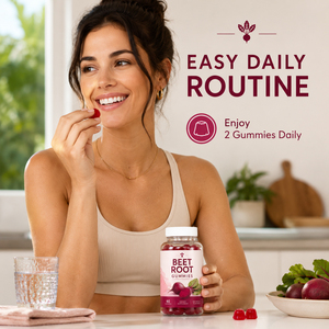 Compléments de Betterave Biologique de Haute Qualité, Gommes à Mâcher Riches en Vitamines B9 et B12, Améliorent l'Immunité, Végétaliens, pour Adultes et Nouveaux-nés - Product Image 3