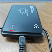 Lector de Tarjetas Inteligentes RFID USB HECERE de 125kHz y 13.56MHz, Doble Frecuencia, Material ABS, para Windows XP