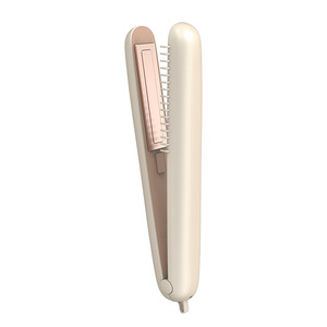 Ultrasonic Hair Straightener Wireless Usb Charging Tourmaline Ceramic Plate Portable Curling Iron For General Hair Type - Product Image 1