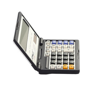 Calculatrice solaire pliable Snnior 14 chiffres avec impression de logo JS-756 en ABS noir - Product Image 5