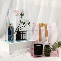 Boîte-cadeau de fleurs en acrylique sur mesure Sac de fleurs en acrylique pour la Saint-Valentin