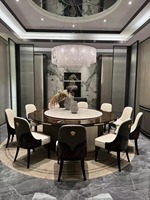 Vente flash - Meubles de salle à manger haut de gamme pour hôtel et appartement - Bois massif - Moderne - Imperméable - Durable - Table et chaises de luxe