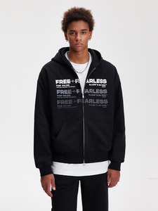 Sweat à capuche oversize pour homme avec fermeture éclair double sens, impression personnalisée, design des fabricants - Product Image 5