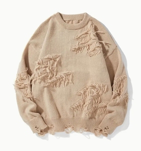 เสื้อสเวตเตอร์แบบสวมหัวสำหรับผู้ชายเสื้อถักแบบสวมหัวแขนยาวระบายอากาศป้องกันการหดตัวสำหรับฤดูใบไม้ร่วงฤดูหนาว - Product Image 4