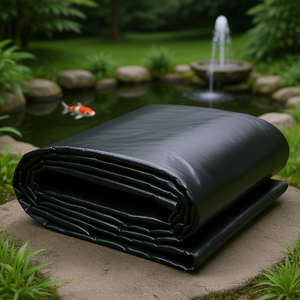 Lámina Negra para Estanques de 10 x 13 Pies, 20 Mil, Material LLDPE para Estanques de Peces Koi, Fuentes de Agua, Fácil de Cortar, Flexible - Product Image 2