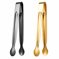Pinces à glace arc-en-ciel or, argent, or rose, noir, 5 couleurs, en acier inoxydable, pinces à sucre pour bar, restaurant, hôtel, buffet, thé, café