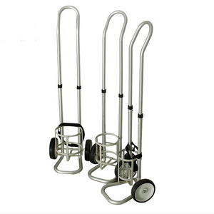 Chariot pour bouteilles d'oxygène 40L en acier à deux roues, chariot de transport de bouteilles de gaz industrielles, cadre galvanisé en zinc - Product Image 3