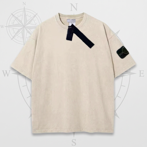 <b>Dropshipping</b> High Quality Casual 100% Cotton Jersey Washed Vintage Stone Hip-Hop Street Fashion Island Short Sleeve Oversized - Product Image 1