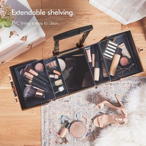 Belleza de maquillaje de aluminio caso Trolley bolsa de cosméticos de organizador caso <span class=keywords><strong>maleta</strong></span> de equipaje <span class=keywords><strong>para</strong></span> peluquería uñas artista - Product Image 5