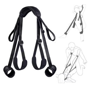 Kit de bondage pour adultes, ensemble de restraints pour lit, étanche, respectueux de l'environnement, menottes, sangles réglables pour le cou, la cuisse et la cheville, SM pour couples - Product Image 2