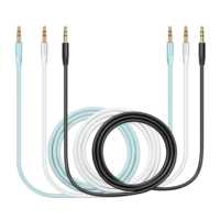 TPE souple de haute qualité 1m 2m 3m 3.5mm à 3.5mm câble jack Aux pour casque haut-parleur stéréo maison/voiture