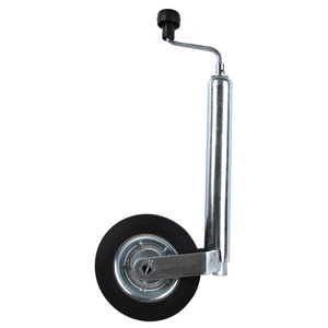 Nouvelle roue de remorque à pince de 48 mm homologuée CE, capacité de 150 kg, en acier zingué clair, avec roulement à billes et poignée à manivelle - Product Image 5