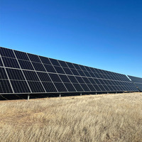 Modules de panneaux solaires PERC demi-cellules bifaciaux double vitrage tout noir 555-580W